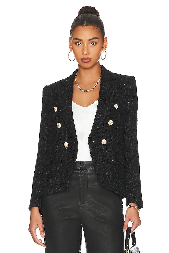 view 2 of 6 Kaya Tweed Blazer in Black
