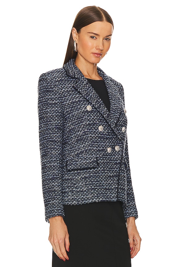 view 2 of 5 VESTE EN TWEED ELIZA in Navy Melange