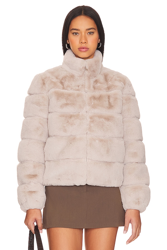 view 2 of 5 Jodi Faux Fur Jacket in Stone