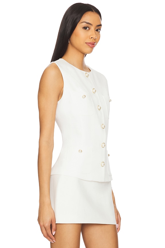view 2 of 4 Susanna Crepe Vest in White