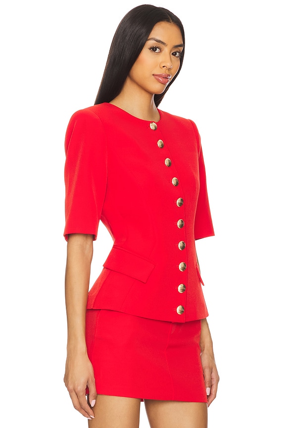 view 2 of 4 Adriana Crepe Jacket in Flame