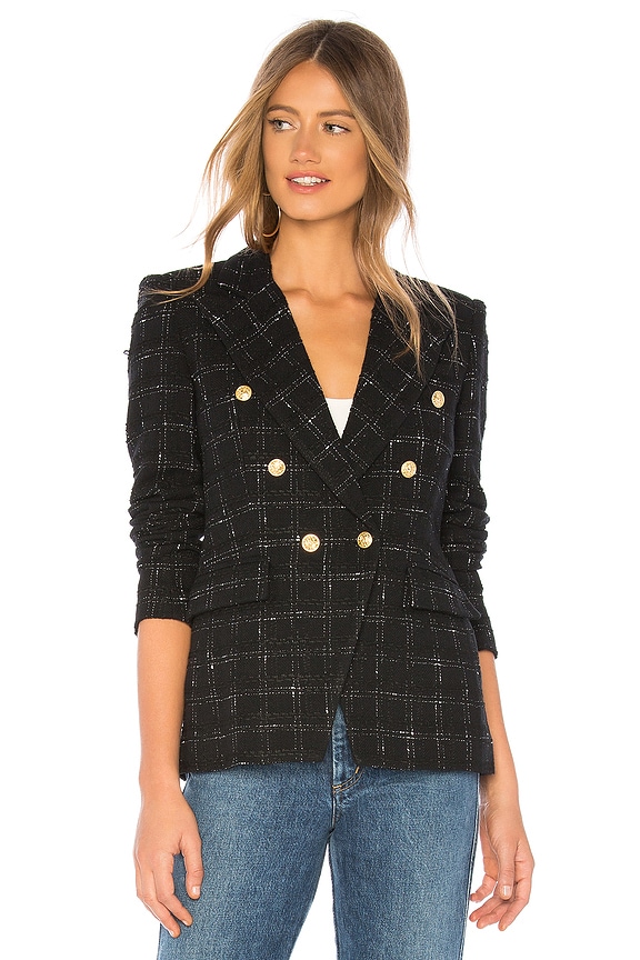 view 2 of 5 Alexa Blazer in Black & White