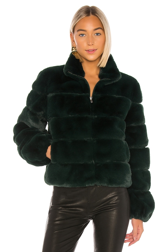 view 2 of 5 Jodi Faux Fur Jacket in Forest Green