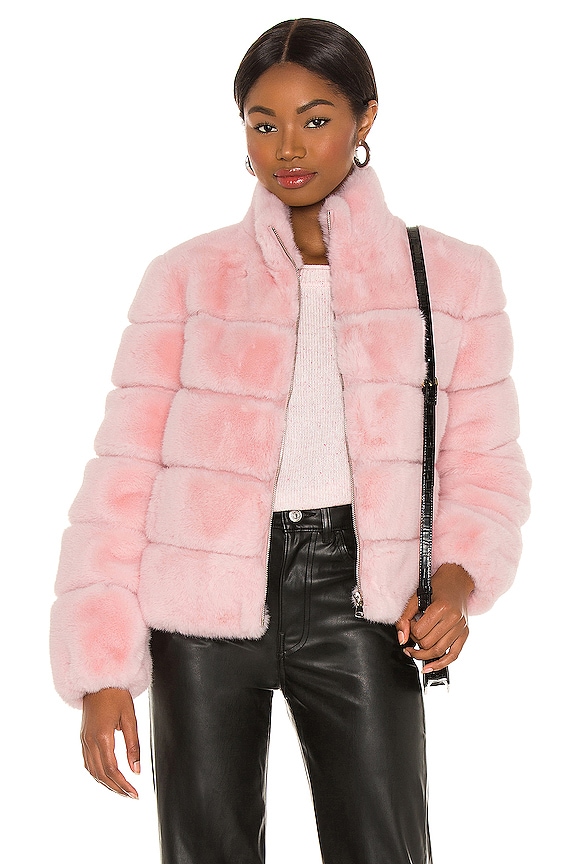 view 1 of 4 Jodi Faux Fur Jacket in Light Pink