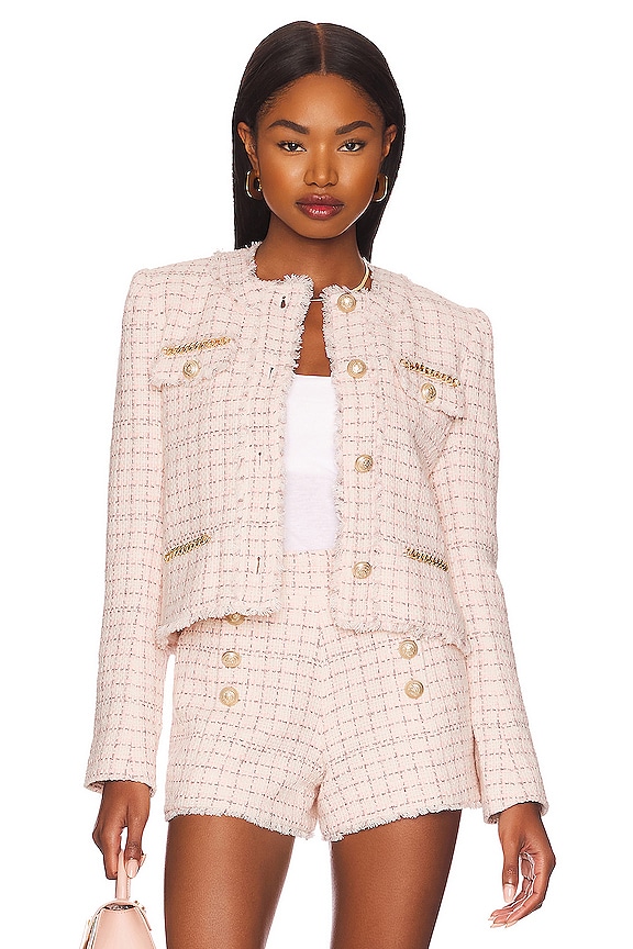 view 1 of 5 Kristen Tweed Jacket in Pink & White