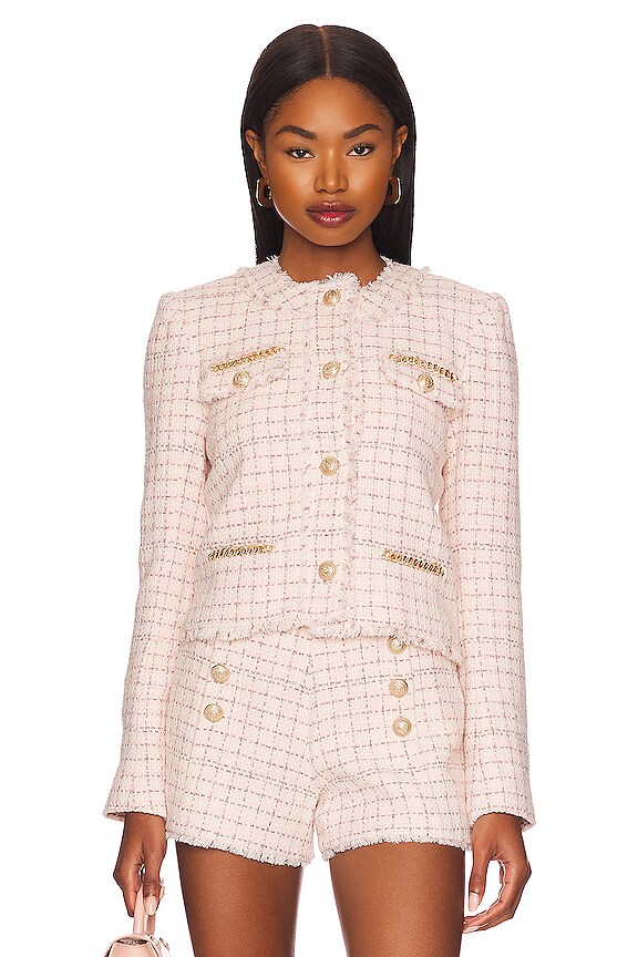 view 2 of 5 Kristen Tweed Jacket in Pink & White