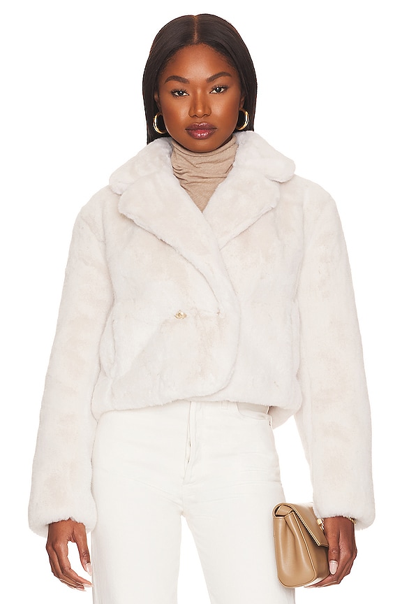 view 2 of 5 Vera Faux Fur Short Jacket in Cream
