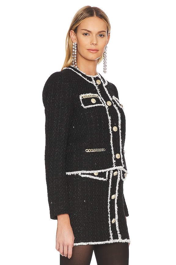 view 2 of 5 BLOUSON SERENA in Black & Cream