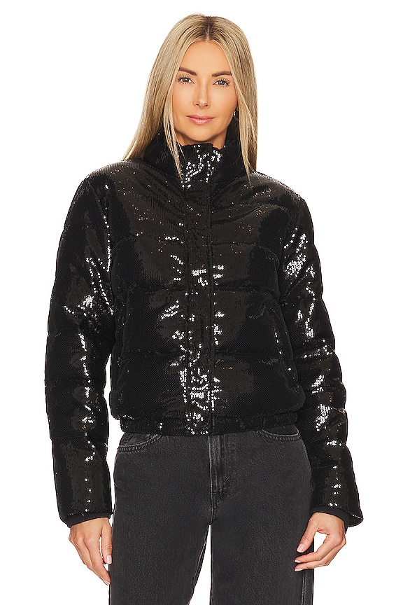 view 2 of 6 Paxton Sequin Puffer in Black