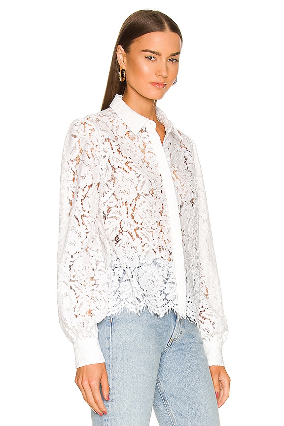 view 2 of 4 Jade Lace Blouse in White