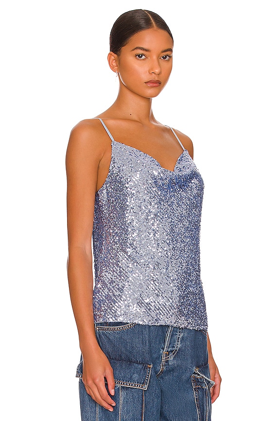 view 2 of 5 Monet Sequin Cami in Chambray Blue