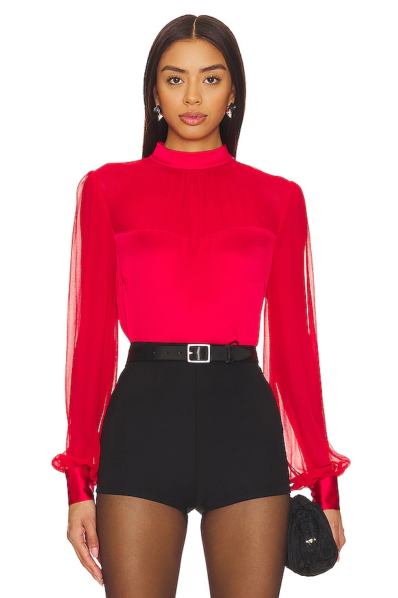 Generation Love Agnes Blouse in Red | REVOLVE