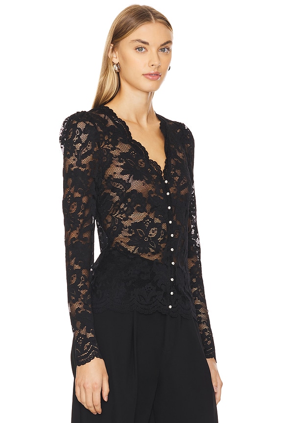 view 2 of 4 Brandi Lace Top in Black