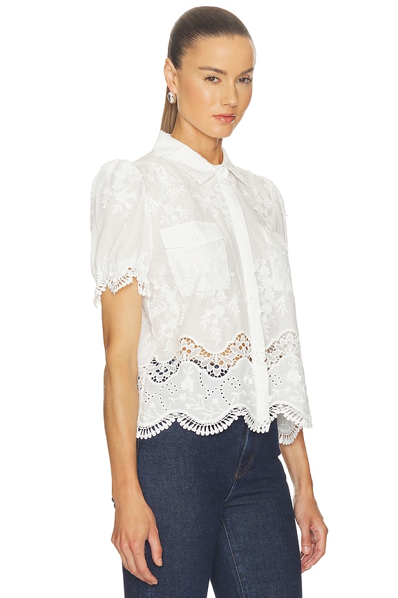 view 2 of 4 Mina 3d Voile Shirt in White