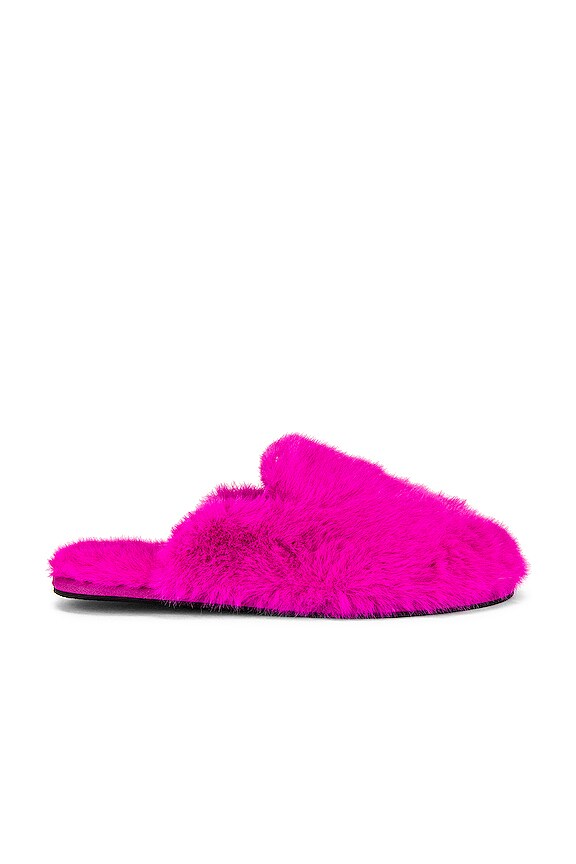 view 1 of 5 Lois Vegan Fur Slippers in Magenta