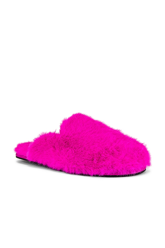 view 2 of 5 Lois Vegan Fur Slippers in Magenta