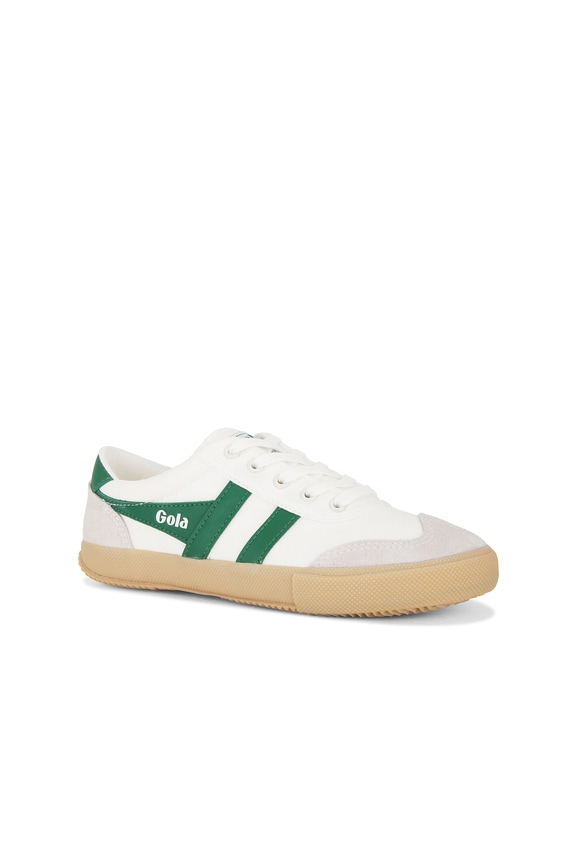 view 2 of 6 Badminton Sneaker in Off White, Green, & Gum