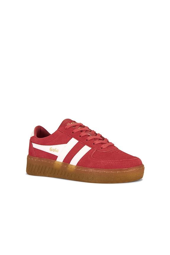 view 2 of 6 Women's Grandslam Suede Sneakers in Coral & Off White & Gum