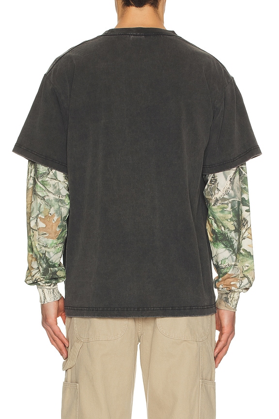 view 2 of 4 Stencil Spray Layered Long Sleeve Tee in CAMO
