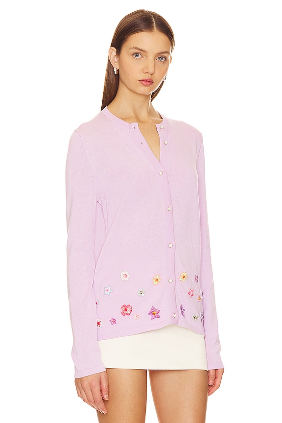 view 2 of 5 GILET FLOWER in Lilac