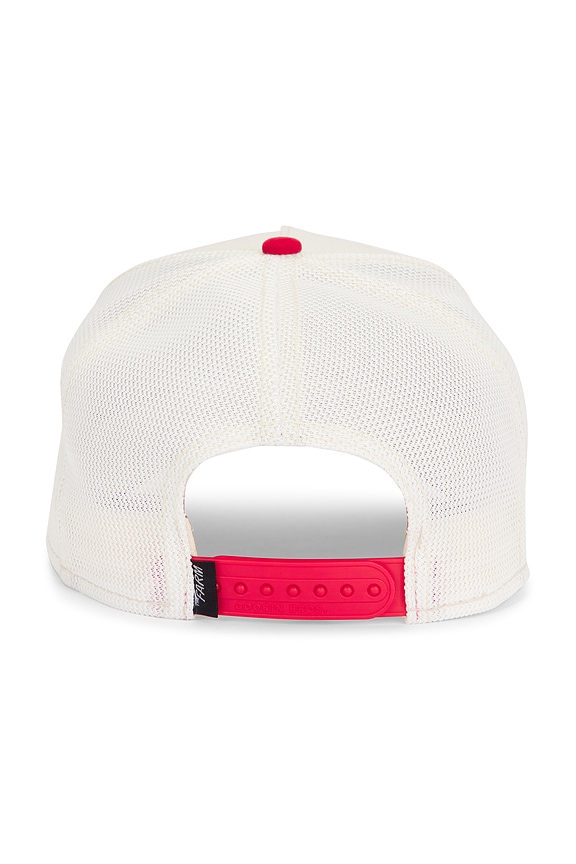 view 2 of 3 The Suede Snow Leopard Hat in Red