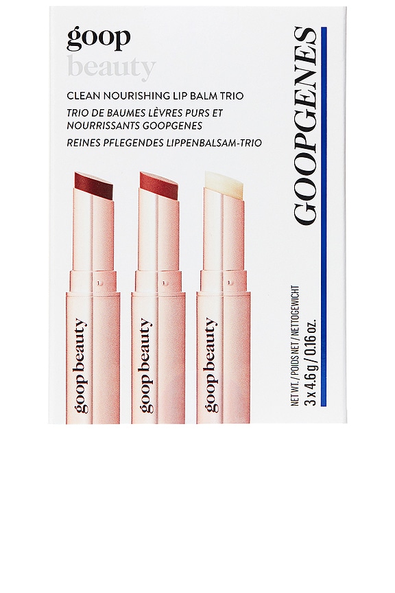 view 2 of 8 BÁLSAMO LABIAL GOOPGENES CLEAN NOURISHING LIP BALM TRIO, ROSE + GARNET in 