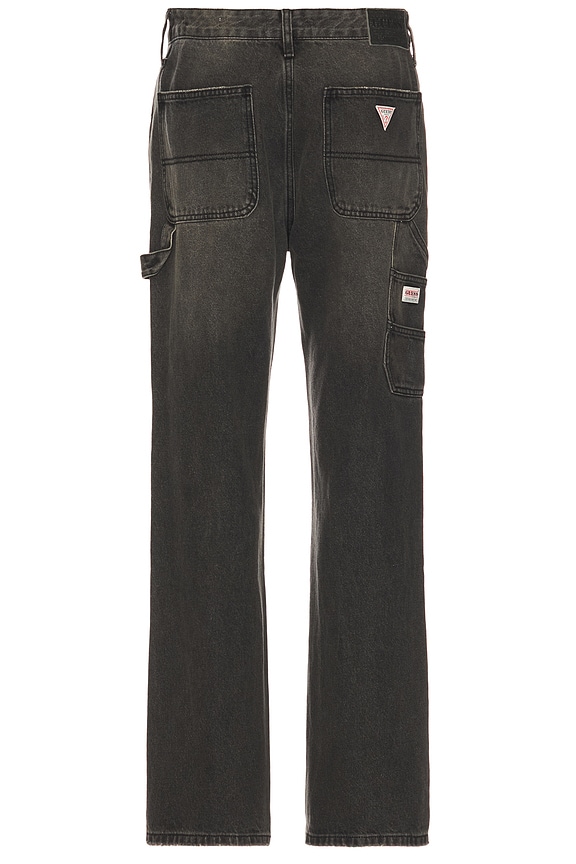 view 2 of 7 Bootcut Carpenter Jeans in Sanded Black Wash