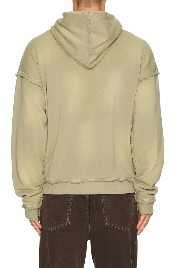 view 2 of 4 SWEAT À CAPUCHE SMALL TRIANGLE LOGO in Horseradish Green Multi