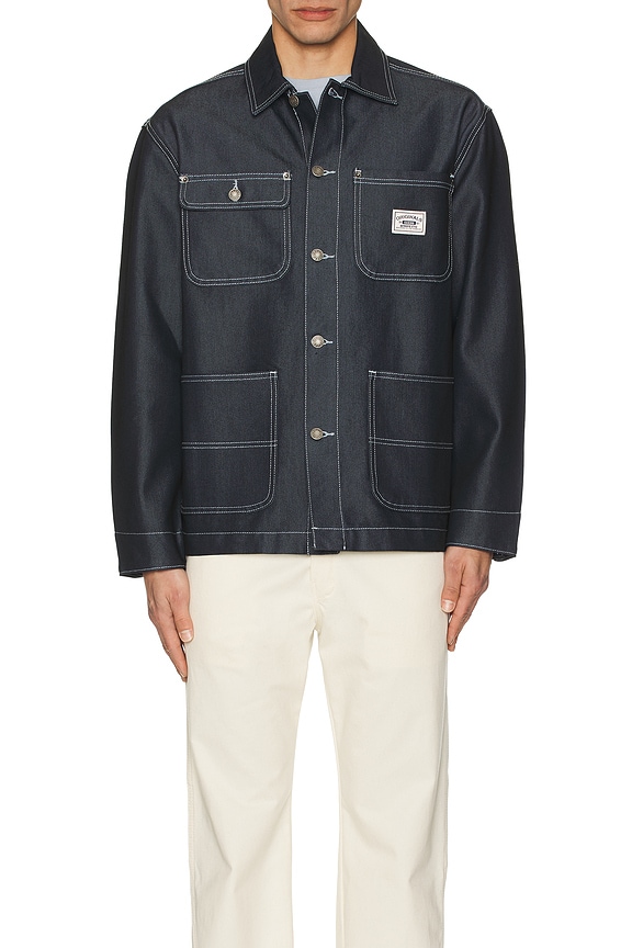 view 4 of 5 Metallic Chore Jacket in Metallic Blue