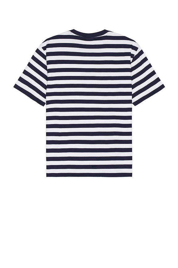 view 2 of 4 Simple Stripe Tee in Cave Blue Multi