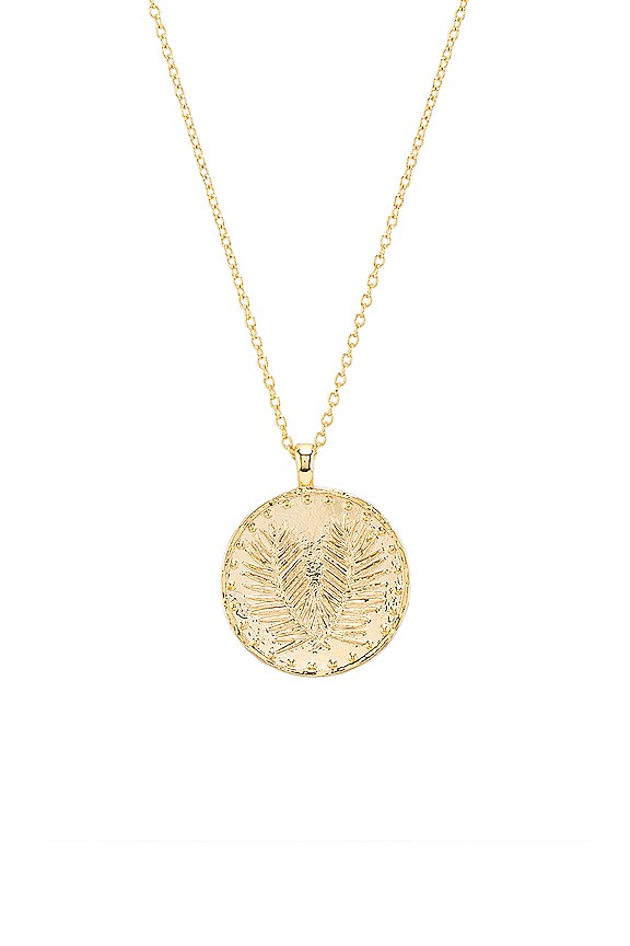 view 2 of 2 COLLAR PALM COIN in Gold