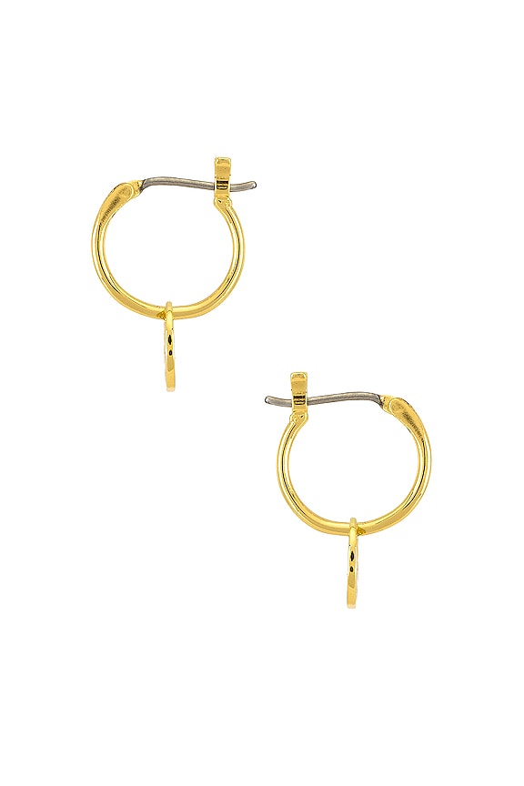 view 2 of 2 Ana Coin Huggie Earrings in Gold