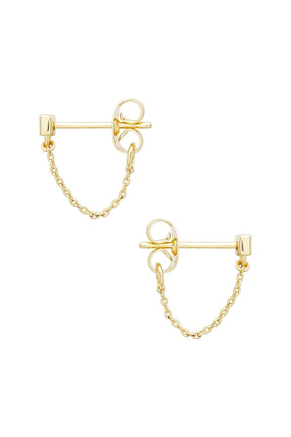 view 2 of 2 Desi Chain Huggies in Gold