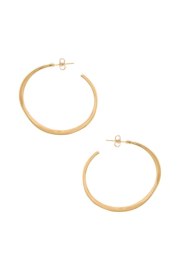 view 1 of 2 Arc Large Hoop Earrings in Gold