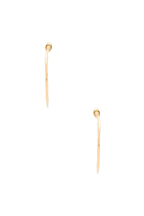 view 2 of 2 Arc Large Hoop Earrings in Gold