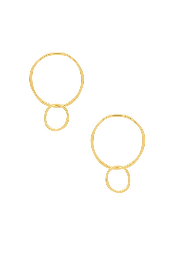 view 1 of 2 PENDIENTES QUINN in Gold