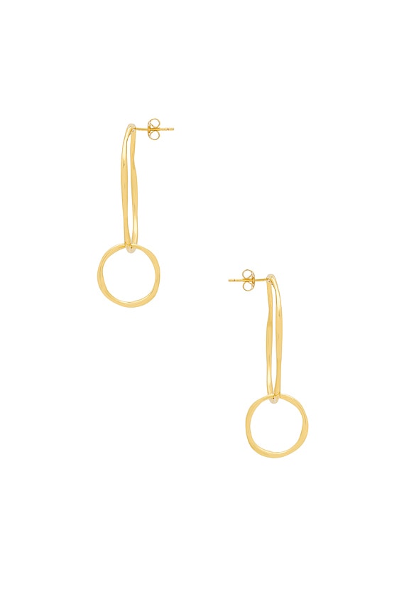 view 2 of 2 PENDIENTES QUINN in Gold