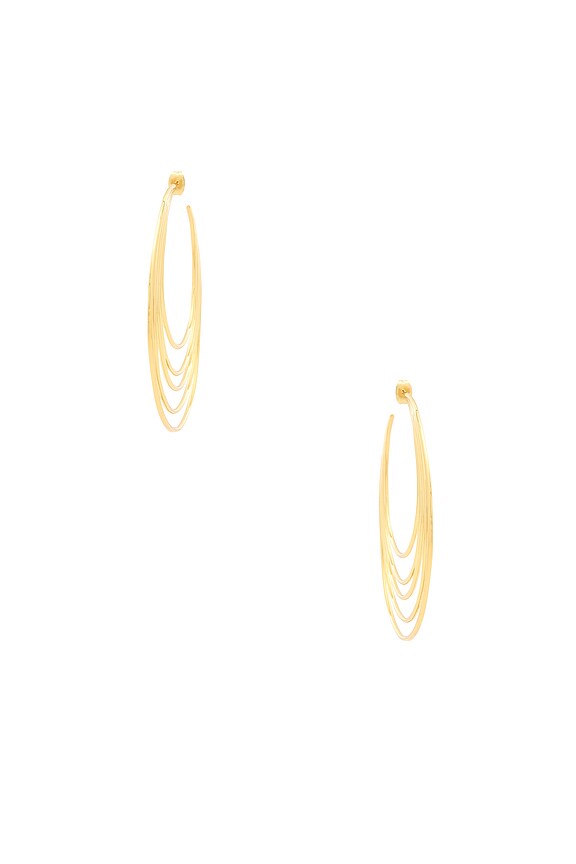 view 2 of 2 Casey Profile Hoops in Gold