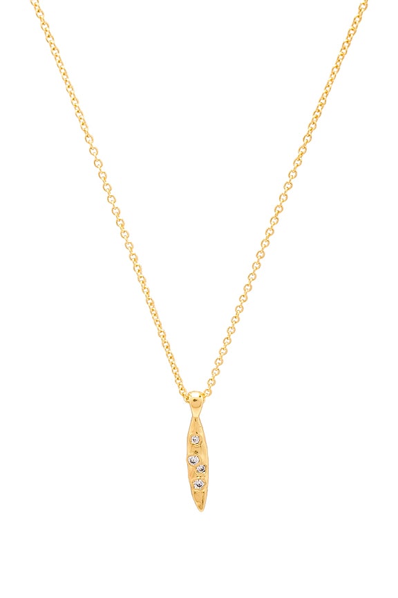 view 1 of 2 Collette Marquise Adjustable Necklace in White CZ & Gold