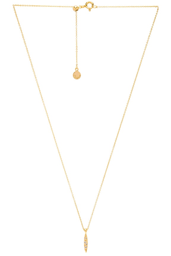 view 2 of 2 Collette Marquise Adjustable Necklace in White CZ & Gold