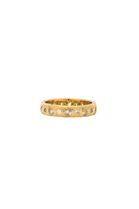view 2 of 3 Collette Ring in White CZ & Gold