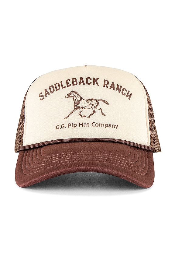 view 2 of 3 SADDLEBACK RANCHT トラッカーハット in Cream & Chocolate Brown
