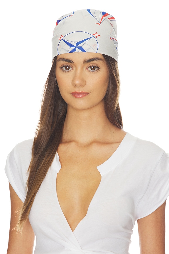 view 1 of 4 The Sailboat Bandana in White