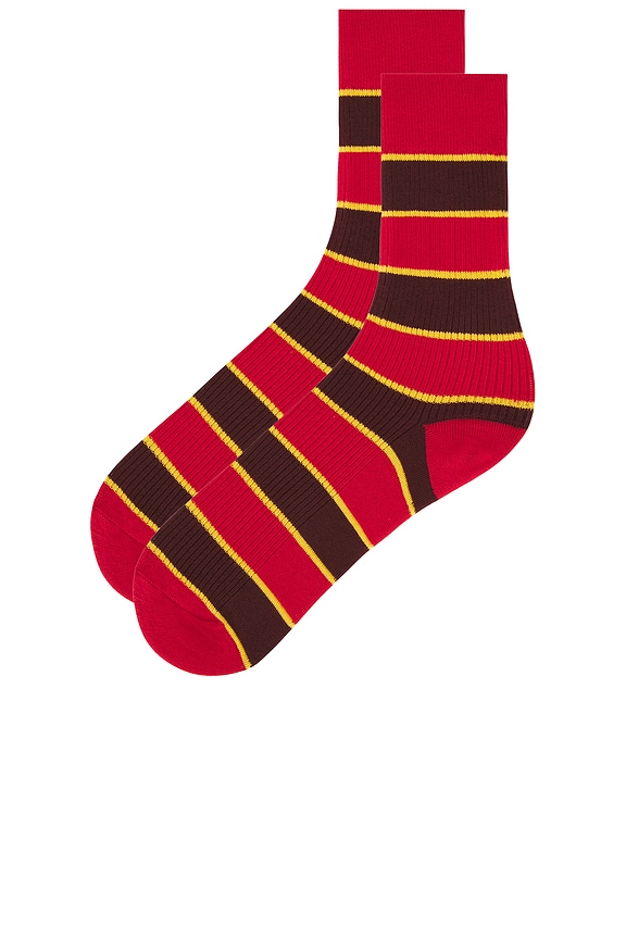 view 2 of 2 CHAUSSETTES THE COLLEGIATE in Hot	Red