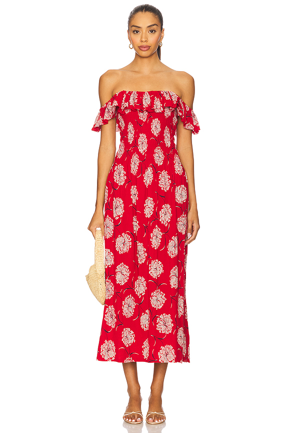 view 2 of 4 Havana Dress in True Red Dancing Floral