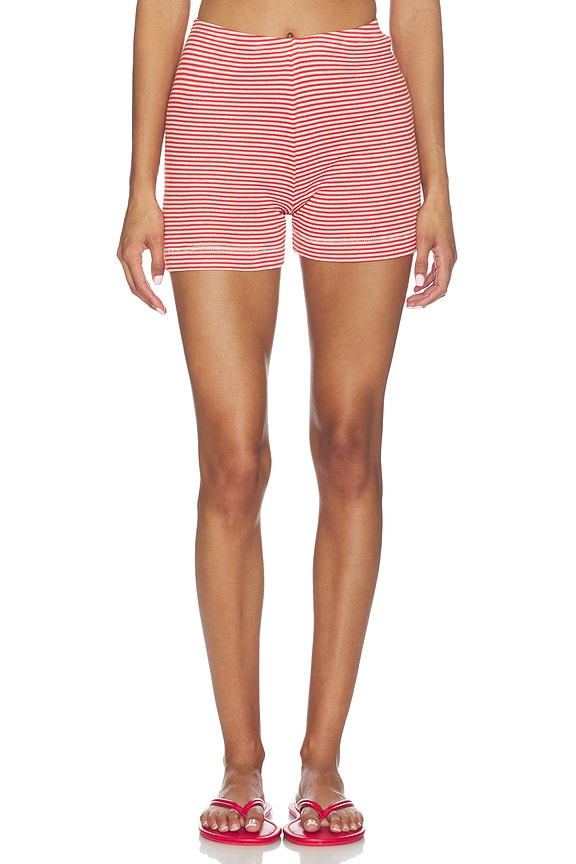 view 1 of 6 The Relay Short in Pimento Stripe