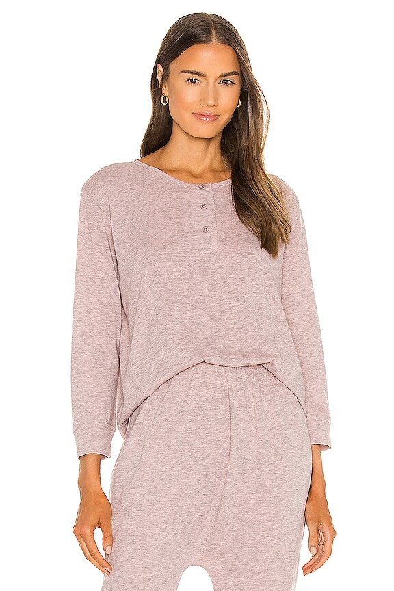 view 1 of 4 Sleep Henley in Overdyed Rose Dust