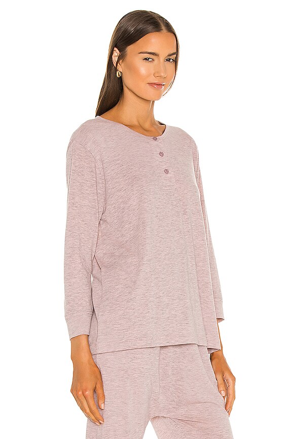 view 2 of 4 Sleep Henley in Overdyed Rose Dust