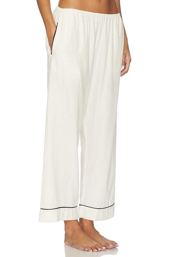 view 2 of 4 The Flannel Western Easy Sleep Pant in Cream & Black