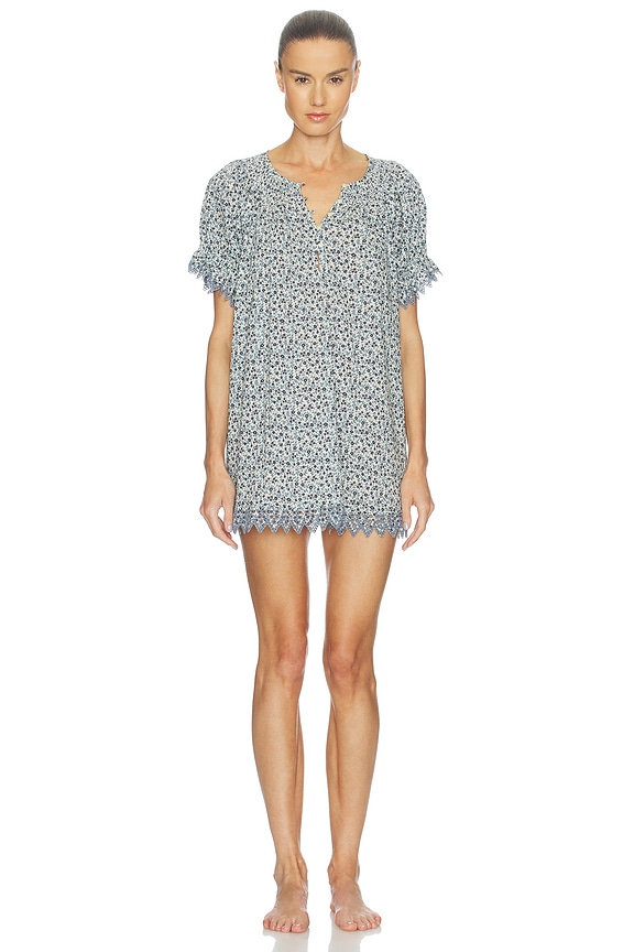 view 1 of 4 ÍNTIMO THE SMOCKED in Bluebell Ditsy